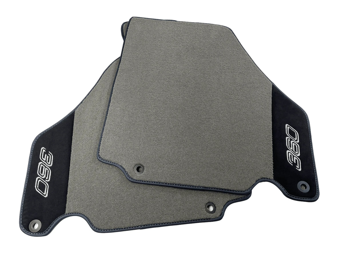 Floor Mats For Ferrari 360 Modena 1999-2005 Gray With Alcantara Leather - AutoWin
