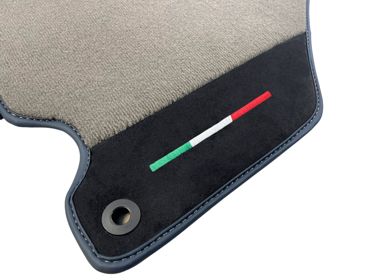 Floor Mats For Ferrari 360 Modena 1999-2005 Gray With Alcantara Leather - AutoWin