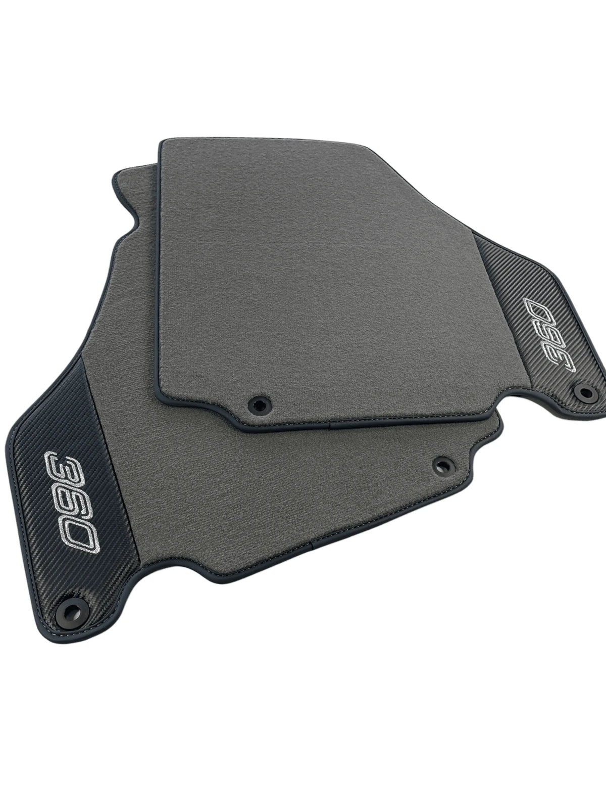 Floor Mats For Ferrari 360 Modena 1999-2005 Gray With Carbon Fiber Leather - AutoWin