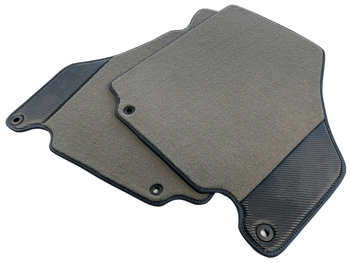 Floor Mats For Ferrari 360 Modena 1999-2005 Gray With Carbon Fiber Leather - AutoWin