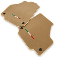 Floor Mats For Ferrari 458 Italia (2009-2015) Beige Autowin Brand Italian Edition - AutoWin