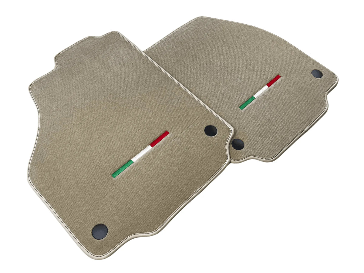 Floor Mats For Ferrari 458 Spider 2012-2015 Beige Italian Edition - AutoWin