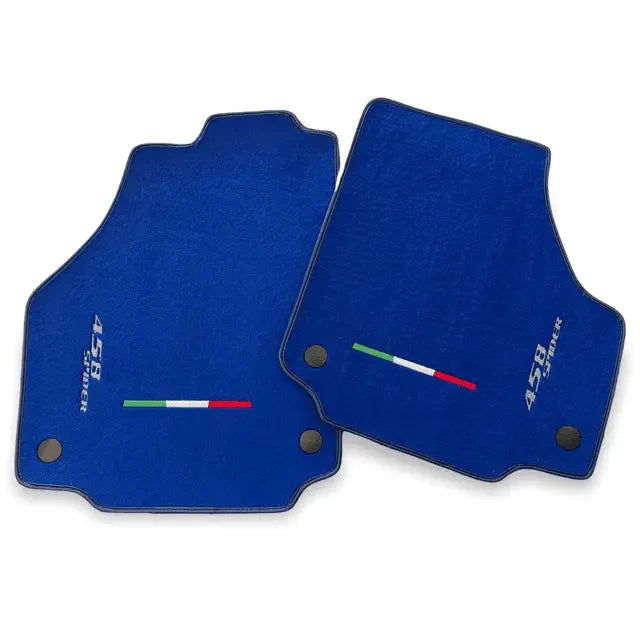 Floor Mats For Ferrari 458 Spider 2012-2015 Blue Autowin Brand Italian Edition - AutoWin