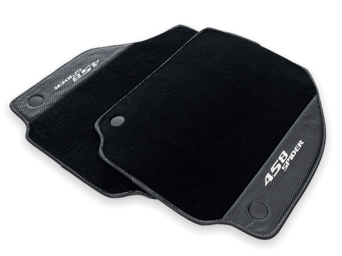 Floor Mats For Ferrari 458 Spider 2012-2015 Carbon Leather - AutoWin