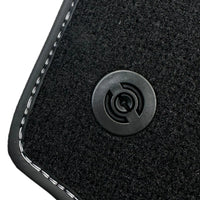 Floor Mats for Ferrari 458 Spider (2012-2015) with Bordeaux Nappa Leather - AutoWin