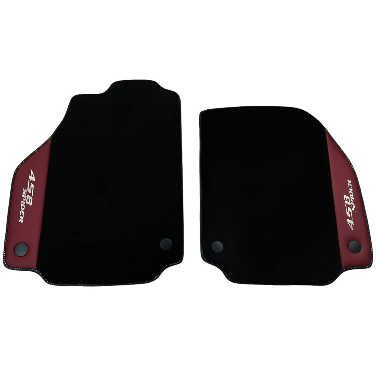 Floor Mats for Ferrari 458 Spider (2012-2015) with Bordeaux Nappa Leather - AutoWin