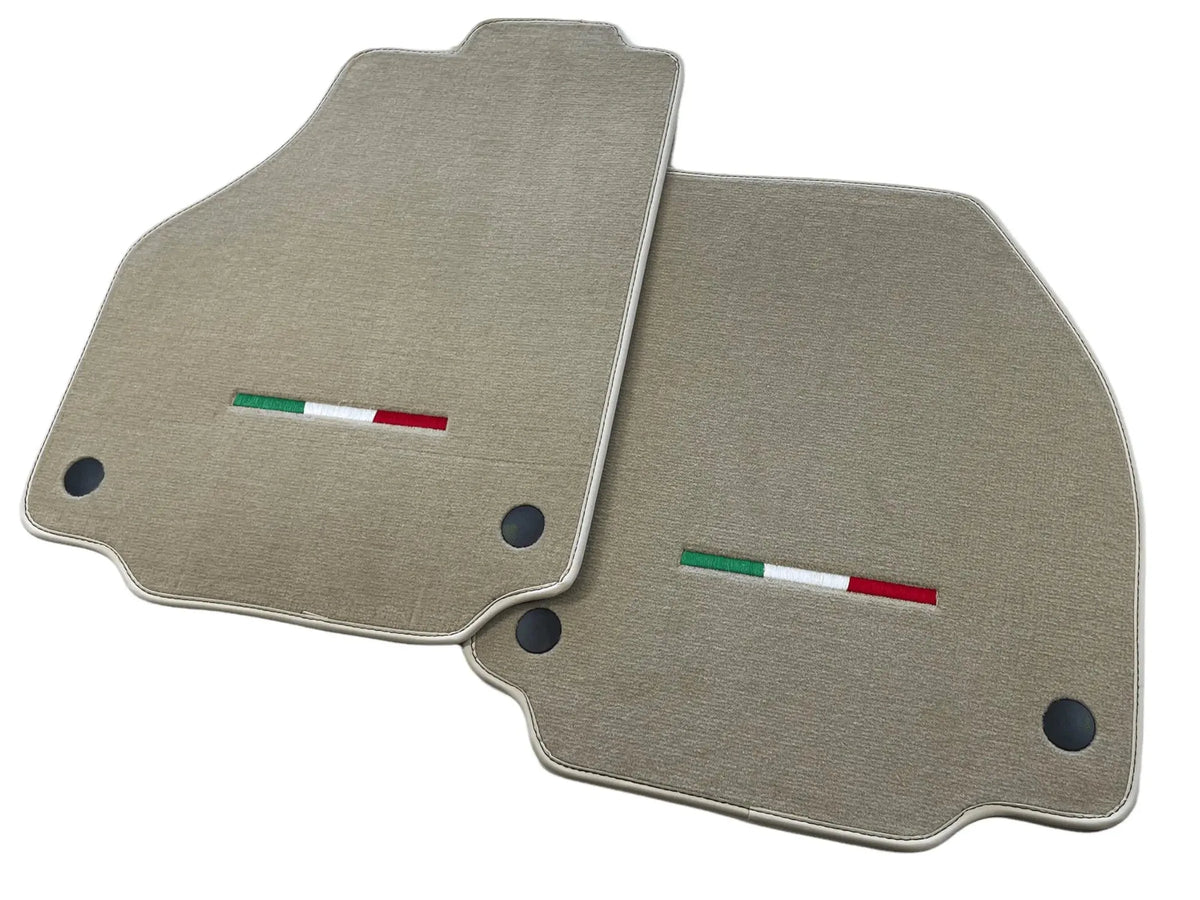 Floor Mats For Ferrari 488 2015-2022 Beige Autowin Brand Italian Edition
