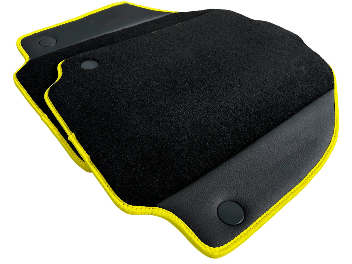 Floor Mats For Ferrari 488 GTB 2015-2022 Carpet With Leather - AutoWin