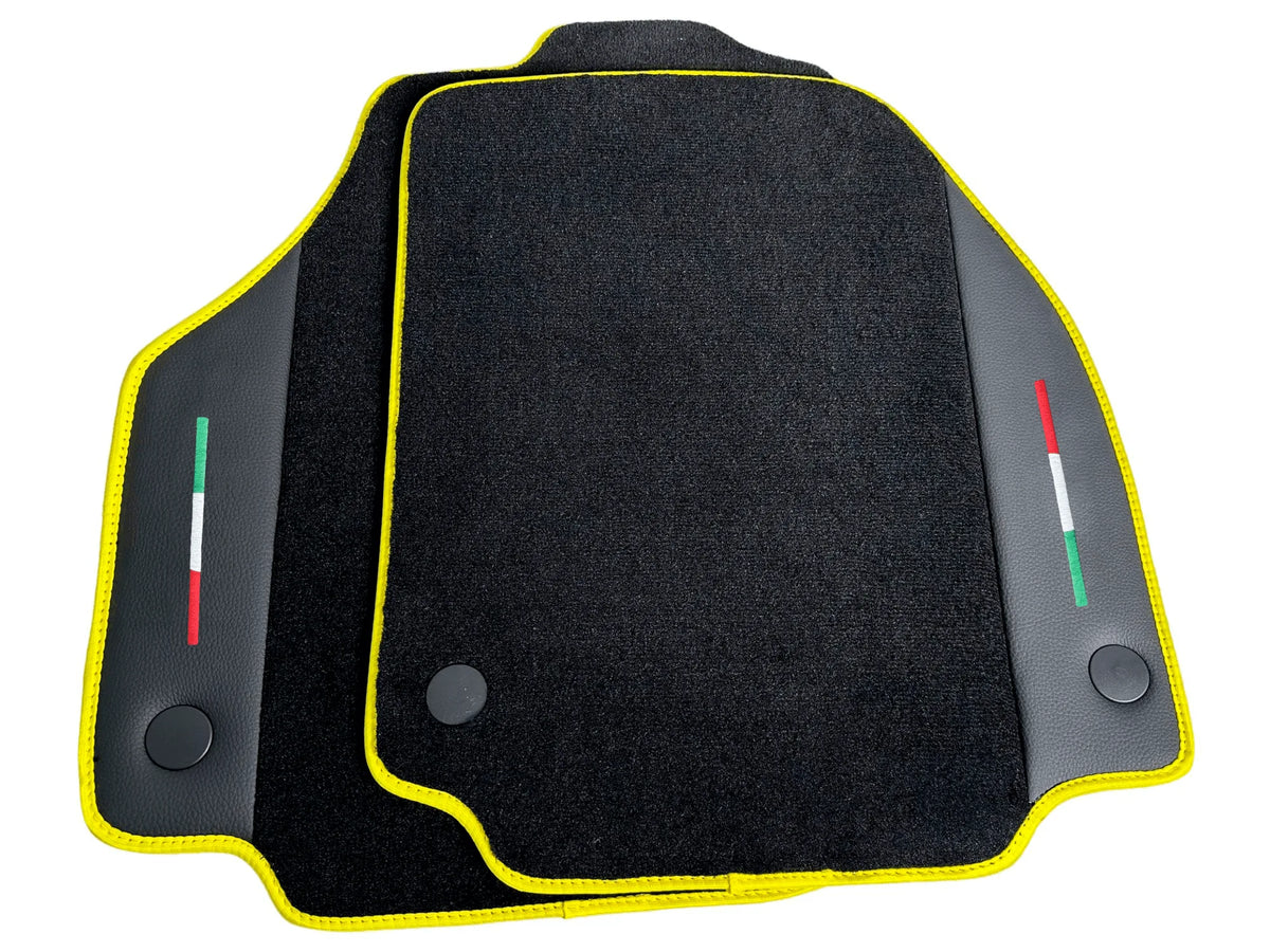 Floor Mats For Ferrari 488 GTB 2015-2022 Carpet With Leather - AutoWin