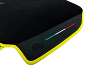Floor Mats For Ferrari 488 Spider 2015-2022 Leather and Yellow Trim