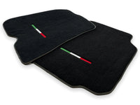 Tapis de sol pour Ferrari 812 Superfast en noir, tapis sur mesure avec emblème italien