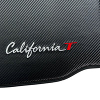 Floor Mats For Ferrari California T (2015-2018) Carbon Fiber Leather - AutoWin