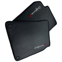 Floor Mats For Ferrari California T (2015-2018) Carbon Fiber Leather - AutoWin