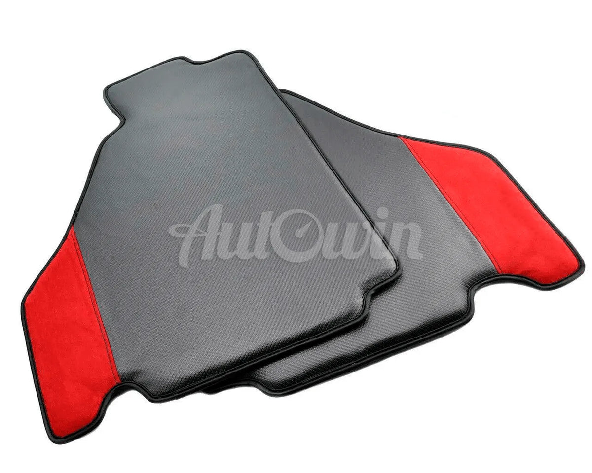 Floor Mats For Ferrari F430 2004-2009 Carbon & Alcantara Leather - AutoWin