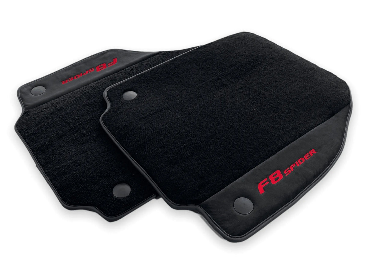 Floor Mats For Ferrari F8 Spider 2019-2022 Red Italian Edition - AutoWin