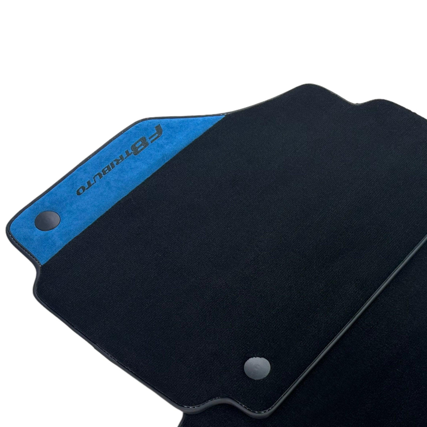 Floor Mats For Ferrari F8 Tributo 2019-2022 With Blue Alcantara Leather - AutoWin