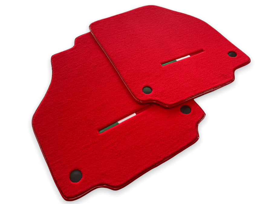 Floor Mats For Ferrari F8 Tributo 2019-2023 Red Italian Edition - AutoWin