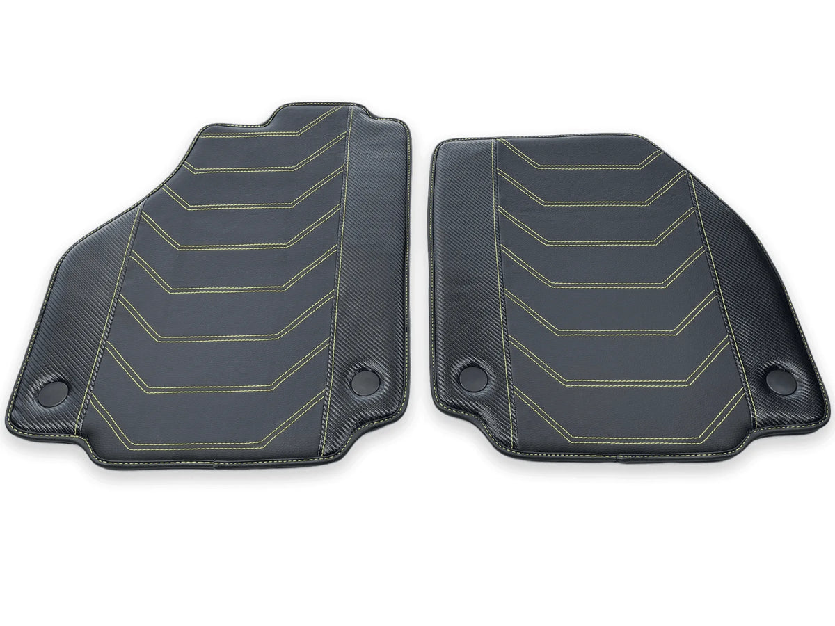 Floor Mats For Ferrari F8 Tributo (2019-2023) Yellow Sewing
