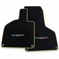 Floor Mats for Lamborghini Huracan With Italian Flag Green Stitch | Various Trim Colors