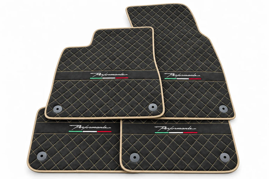 Floor Mats For Lamborghini Urus Performante Alcantara Leather Beige trim