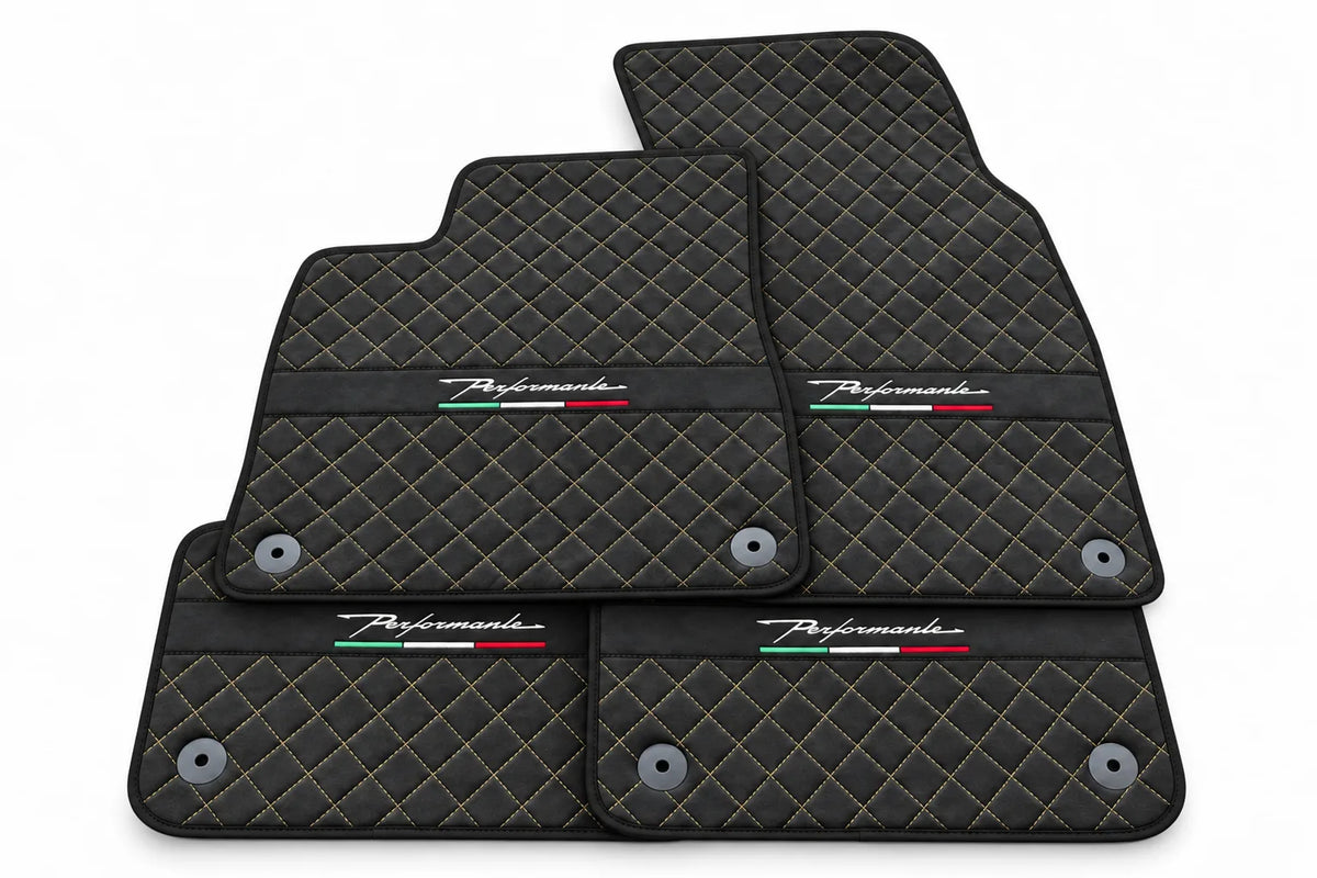 Floor Mats For Lamborghini Urus Performante Alcantara Leather Black trim