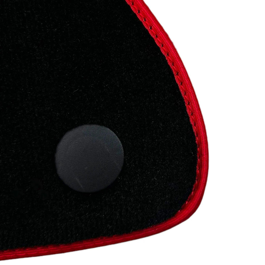 Floor Mats For Mercedes-Benz C Class W205 2014-2021 ER56 Design with Red Trim - AutoWin