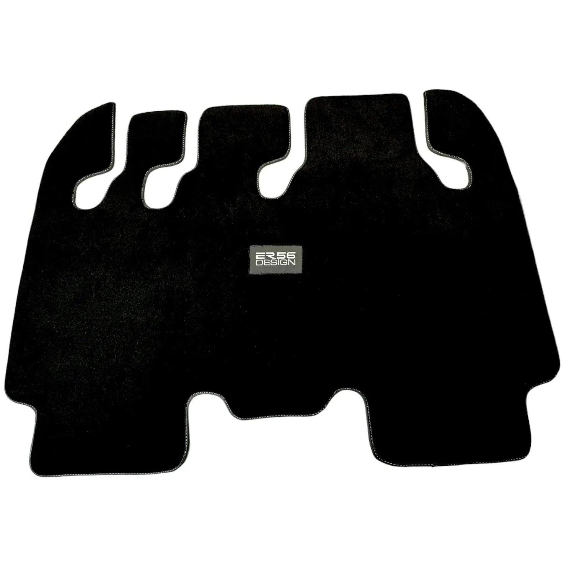 Floor Mats for Tesla Model X - 7 Seats (2016-2024) Black Tailored Carpets ER56 Design - AutoWin