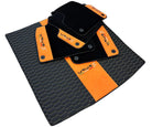 Floor Mats Set with Trunk Mat For Lamborghini Urus S With Orange Alcantara Leather - AutoWin