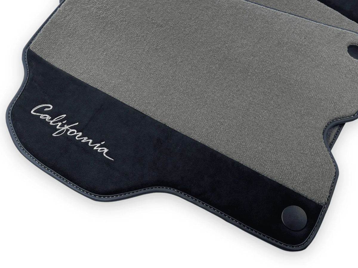 Gray Floor Mats For Ferrari California 2008-2014 With Alcantara - AutoWin
