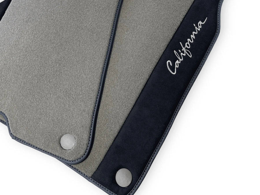 Gray Floor Mats For Ferrari California 2008-2014 With Alcantara - AutoWin