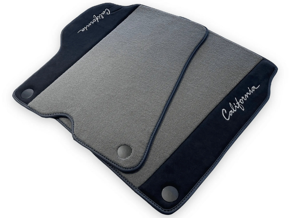 Gray Floor Mats For Ferrari California 2008-2014 With Alcantara - AutoWin