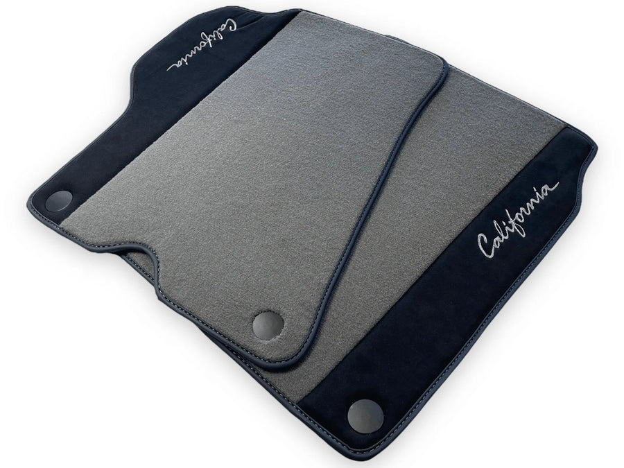 Gray Floor Mats For Ferrari California 2008-2014 With Alcantara - AutoWin