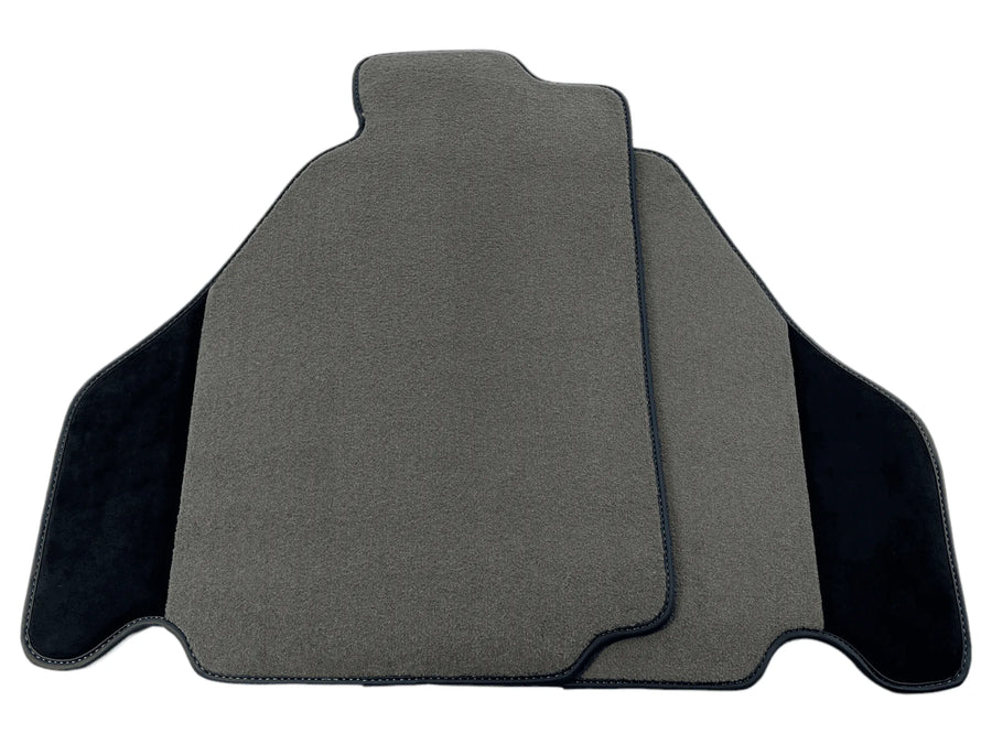 Gray Floor Mats For Ferrari F430 2004-2009 With Alcantara Leather - AutoWin