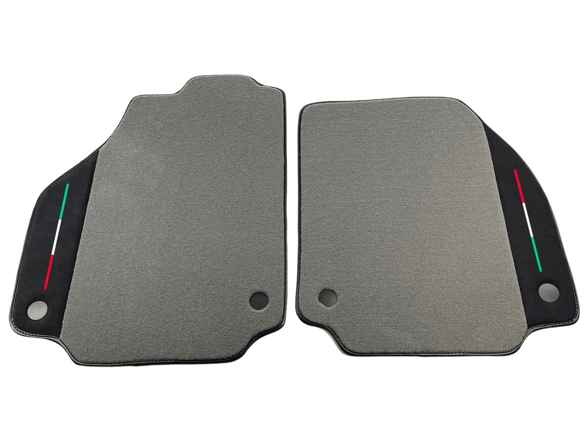 Gray Floor Mats For Ferrari F8 Spider 2019-2022 With Alcantara Leather - AutoWin
