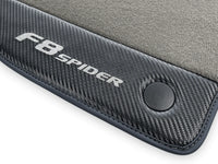 Gray Floor Mats For Ferrari F8 Spider 2019-2022 With Carbon Fiber Leather - AutoWin