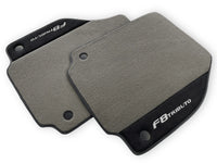Gray Floor Mats For Ferrari F8 Tributo 2019-2022 With Alcantara Leather - AutoWin