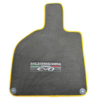 Gray Floor Mats for Lamborghini Huracan EVO (2014-2023) with Yellow Trim - AutoWin