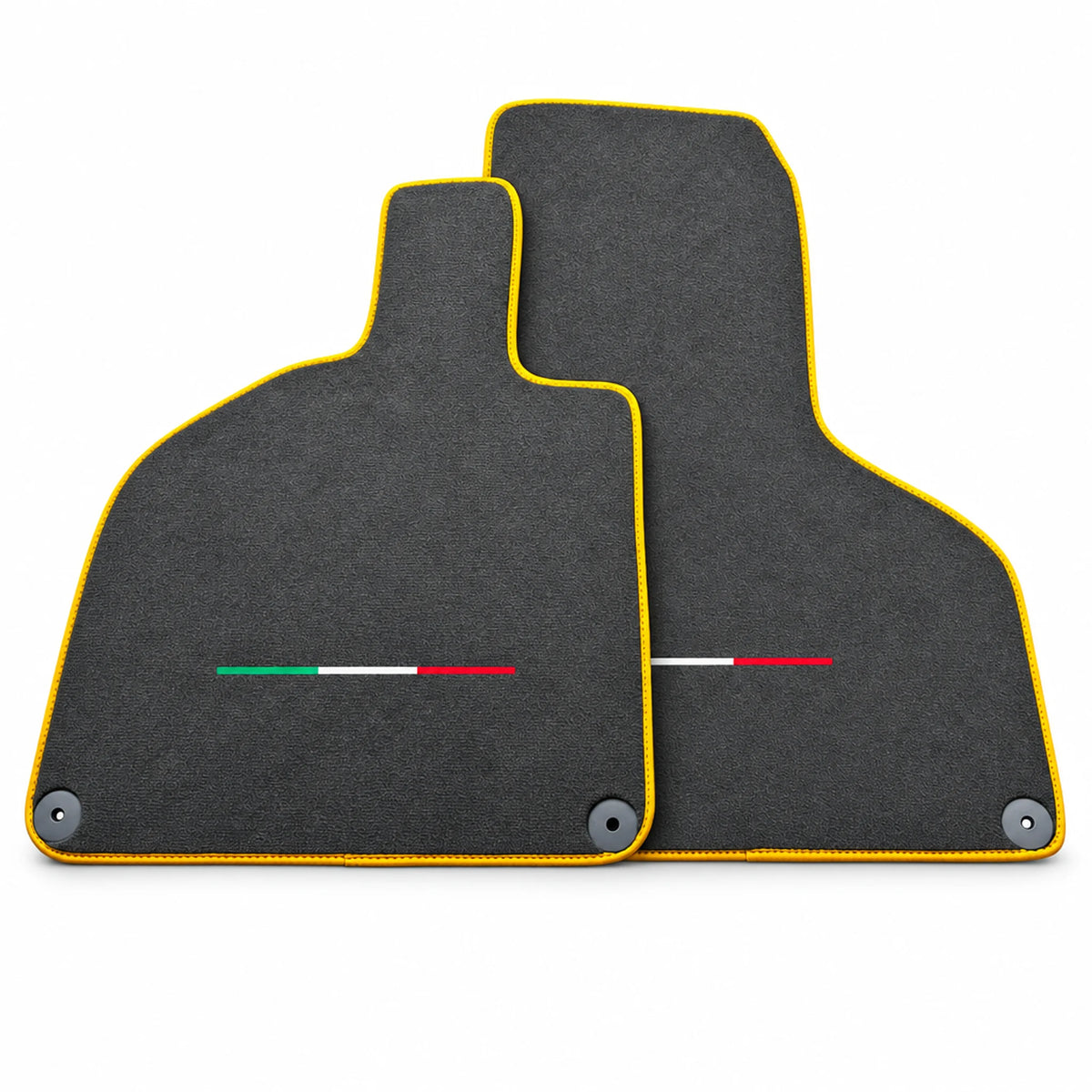 Gray Floor Mats for Lamborghini Huracan EVO with Italian Flag | Yellow Trim
