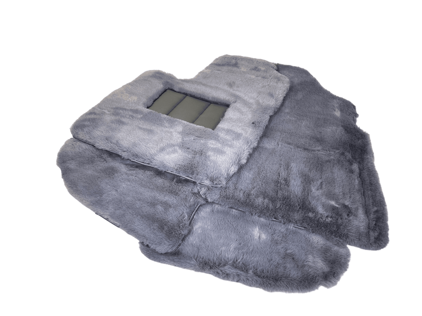 Gray Sheepskin Floor Mats For Bentley Continental GTC (2006–2011) Er56 Design - AutoWin