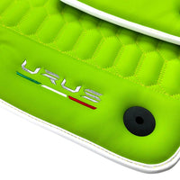 Green Leather Floor Mats for Lamborghini Urus (2018-2024) ER56 Design - AutoWin