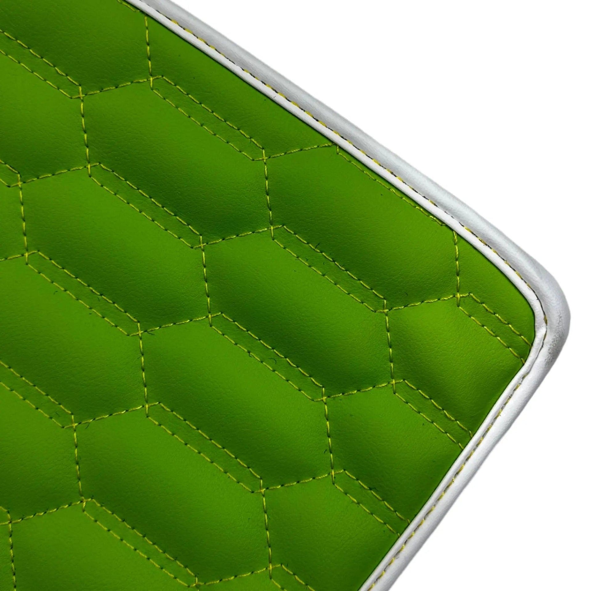 Green Leather Floor Mats for Lamborghini Urus (2018-2024) ER56 Design - AutoWin