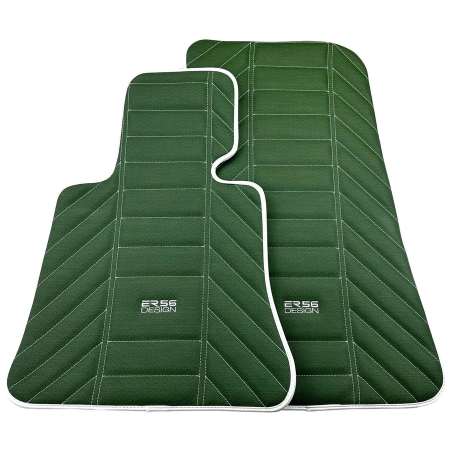 Green Leather Floor Mats For Rolls Royce Black Badge Ghost Series II (2021-2024)