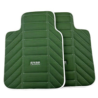 Green Leather Floor Mats For Rolls Royce Shadow 1965-1977 - AutoWin
