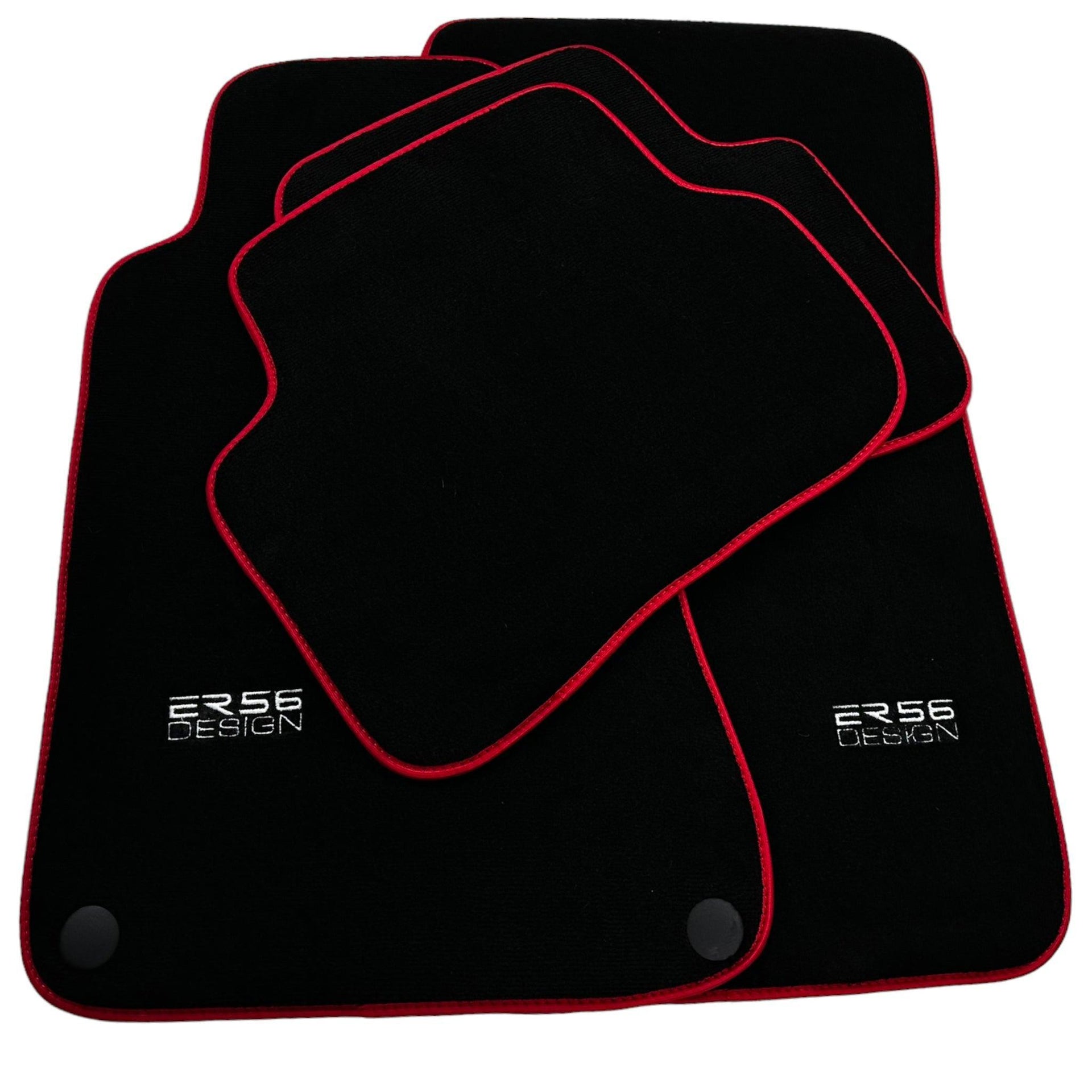 Black Floor Mats For Mercedes Benz C-Class W203 (2000-2007) ER56 Design - AutoWin