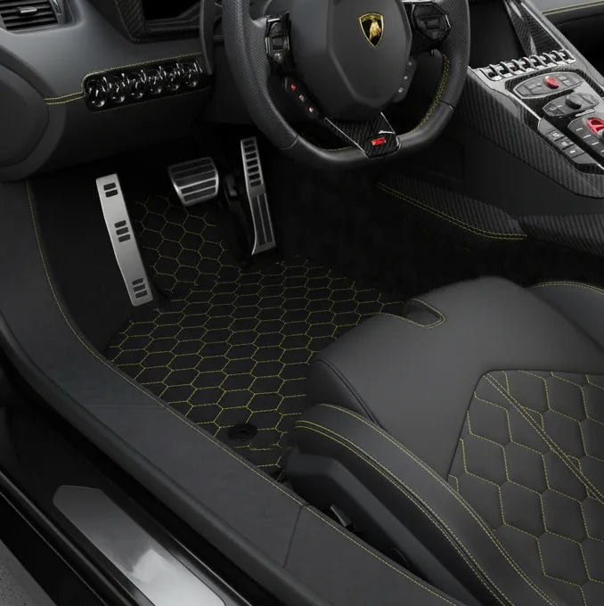 Interior look of floor mats for Lamborghini Aventador (2012-2022)