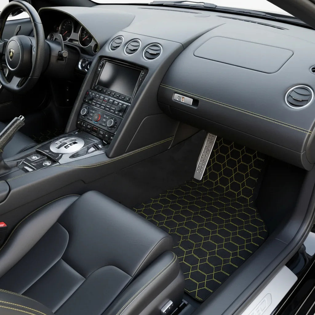 Interior look of floor mats for Lamborghini Murcielago (2001-2010)