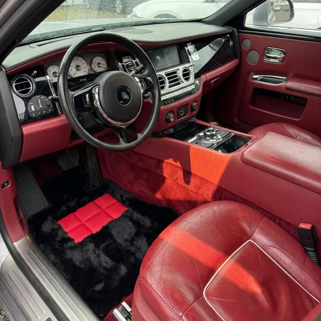 Interior look of floor mats for Rolls Royce Ghost Series I (2010-2020) Various Leather Colors