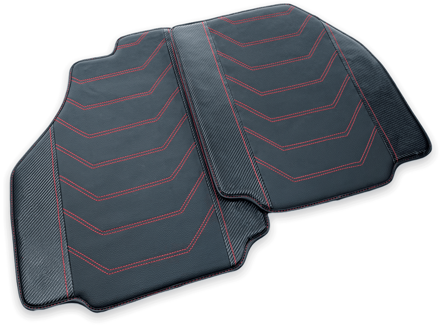 Leather Floor Mats for Ferrari 488 Pista Spider (2019-2021) with Carbon Fiber