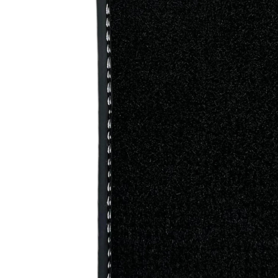 Leather Floor Mats for Ferrari 458 Speciale (2012-2015) with White Sewing ER56 Design - AutoWin
