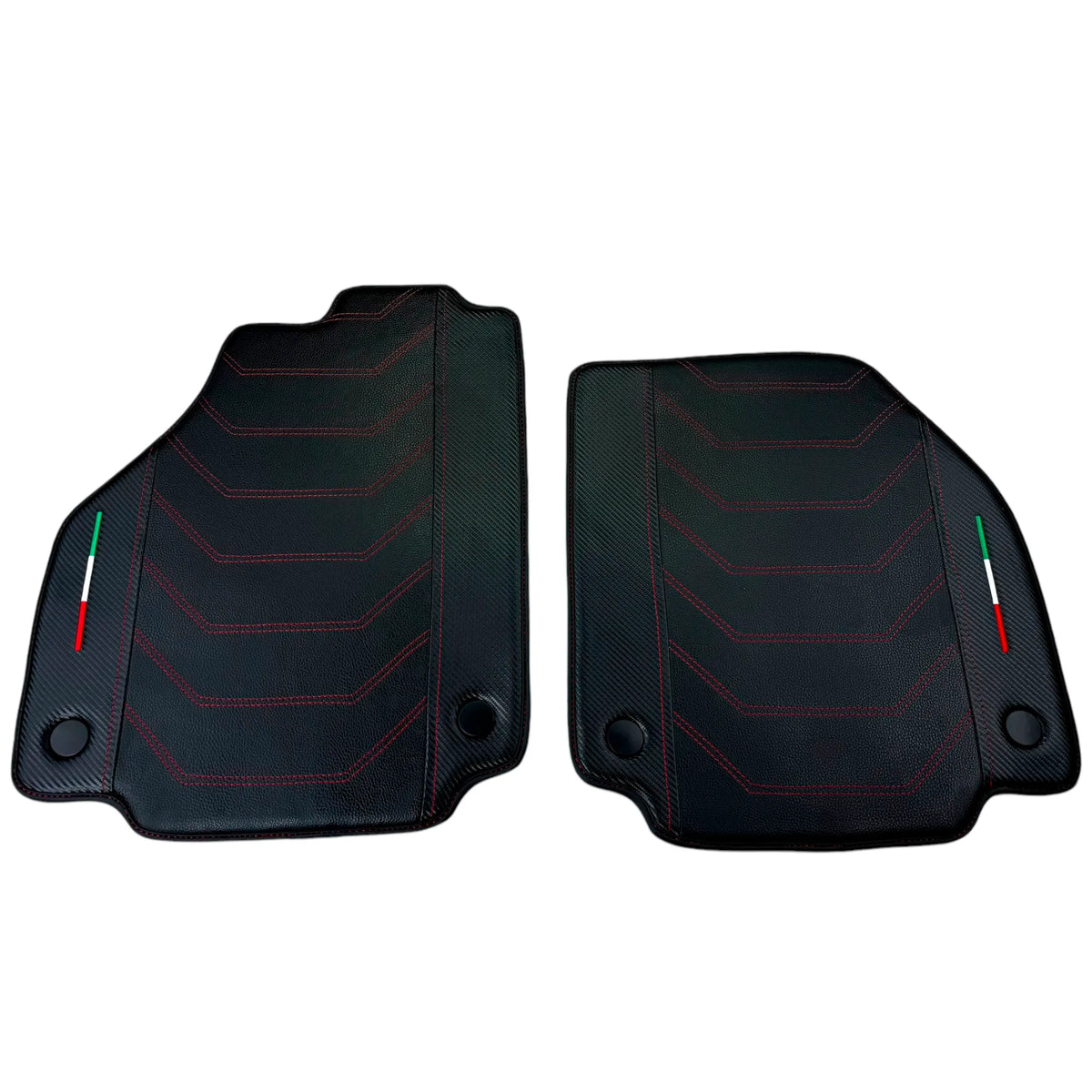 Leather Floor Mats For Ferrari 458 Spider 2012-2015 With Carbon Fiber | Italian Edition